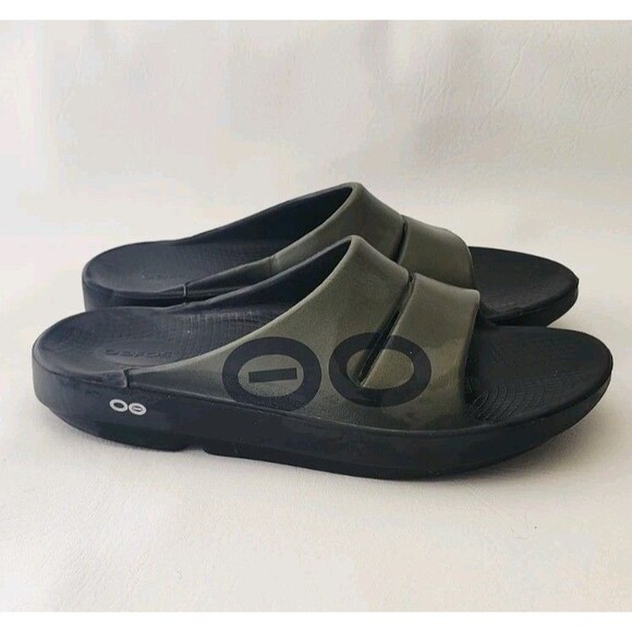 Oofos Ooahh Shoes Men’s 9 Green Slides Comfort Recovery Sandals main image 6
